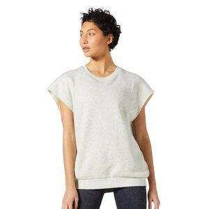 Wear It To Heart Oatmeal Chelsea Sleeveless Sweatshirt Size Small NWT